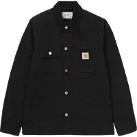 Carhartt WIP - Casacos - Michigan Coat Canvas Black / Black Rinsed para Homem - Tamanho S - Preto