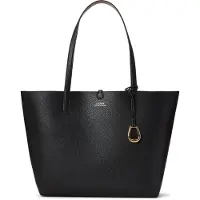 Ralph Lauren para mulher. 431795329001 Reversible Tote Saco médio reversível preto (OSFA), Casual, Poliuretano