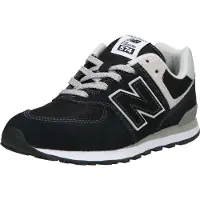 New Balance unisex para criança. GC574V1 Ténis 574 preto (21 W), Plano, Cordão, Casual, Esportivo, moda infantil