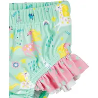 Playshoes Proteção UV 'Einhorn' amarelo / menta / cor-de-rosa / branco