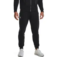 Under Armour Calças de desporto 'Essential' preto / branco