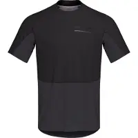 Norrøna - Vestuário trail corrida - Senja Equaliser Lightweight T-Shirt M'S Caviar para Homem - Tamanho XL - Preto