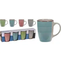 Excellent houseware Conjunto De Canecas De Café Sortido 275ml 4 Unidades