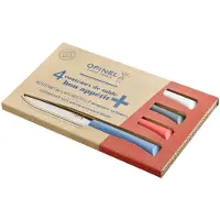 Opinel Bon Appetit+ faca de mesas conjunto de 4, primo, lâmina micro-serrilhada