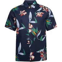 Superdry para homem. M4010620A Camisa havaiana de manga curta azul-marinho (XL), Casual, Modal