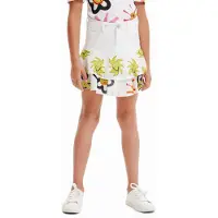 Desigual , Minissaia ganga folhos sois, Papel, Branco, 7/8