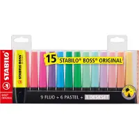 Stabilo Marcador Fluorescente Boss Original Sortido 15 Unidades