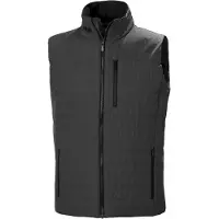 Helly Hansen para homem. 30377 Colete isolante Crew Insulator cinza (S), Preto, Casual, Poliéster
