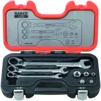 Bahco Conjunto De Ferramentas Set Of Adapters And Es Ratchet 8 Peças