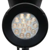 PRIOS Projetor solar LED Birko, altura 56 cm, preto, espigão de chão