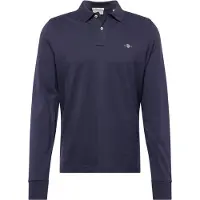 Gant para homem. 2230 Pólo pique escudo azul-marinho (XS), Casual, Algodão, Manga comprida