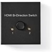 Nedis Switch Hdmi 3 Portas Bidirecional 2 Entradas 1 Saída Ou 1 Entrada 2 Saídas 4k Metal 60hz