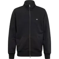Gant para homem. 2008006 Casaco com capuz com fecho de correr Shield preto (XS), Casual, Algodão