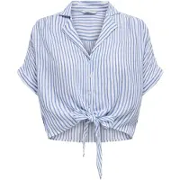 ONLY Blusa 'ONLPaula' azul escuro / branco