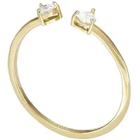 Fossil Anello Aperto Oro Cristalli Circuito 54 Mm Jf04359710 — Anello