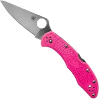 Spyderco Navalha Delica 4, FRN, Flat Ground, pink