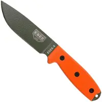 ESEE Model 4, orange G10, black plastic sheath