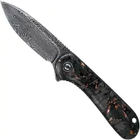 CIVIVI Navalha Elementum Damascus, shredded carbon fiber/copper