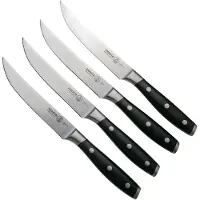 Messermeister Avanta L7684-5-4S, 4-peças conjunto de facas para bife, preto