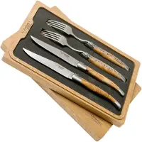 Laguiole En Aubrac CCF99OLIHL conjunto de talheres 4-peças madeira de oliveira