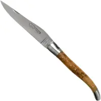 Laguiole En Aubrac 12cm madeira de teca limado à mão L0212LKH/FSB1 faca laguiole