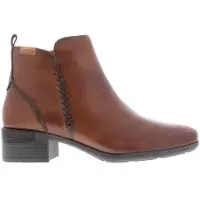 Pikolinos para mulher. W6W-8950 Botas de couro castanhas Malaga (40), Marrom, 3 a 5cm, Zíper, Casual