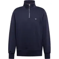 Gant para homem. 2008005 Camisola com fecho de correr Shield azul-marinho (XL), Casual, Algodão, Manga comprida