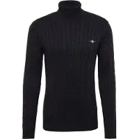 Gant para homem. 8050607 Camisola de malha preta com oitos (XL), Preto, Casual, Algodão