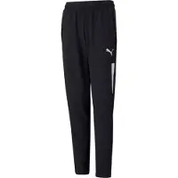 Puma Calças de desporto preto / branco
