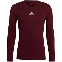 Adidas Camisa funcionais vermelho vinho / branco