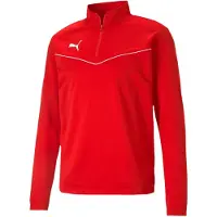 Puma Sweatshirt de desporto 'TeamRise' vermelho / branco