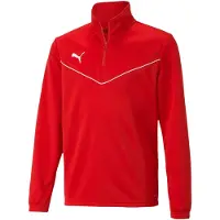 Puma Sweatshirt de desporto 'TeamRise' vermelho / branco