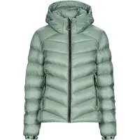 Superdry para mulher. W5011593A Casaco acolchoado com capuz Fuji verde (XS), Casual, Poliéster