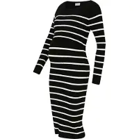 Mamalicious Vestido de malha 'New Siv June' preto / offwhite