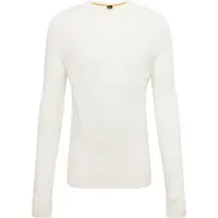 BOSS para homem. 50501762 Camisola de gola alta em branco (S), Casual, Algodão