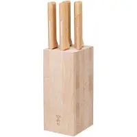 Opinel Parallèle 2403, conjunto de facas para carne de 5 peças incl. bloco