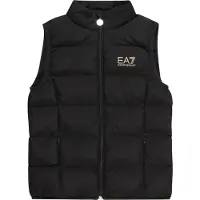 EA7 para menina. 8NFQ08_FNF8Z Colete preto brilhante (10Años= 142cm), Casual, Poliéster, moda infantil