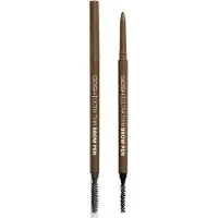 Gosh Ultra Thin lápis de sobrancelha em creme & pincel 2-em-1 002 Cinzento Castanho 0,09 g