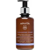 Apivita Espuma de limpeza para rosto e olhos - Espuma de limpeza cremosa para rosto e olhos 200 ml