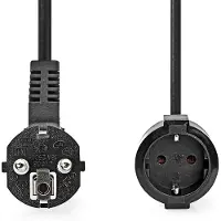 Nedis Cabo De Alimentação Cegl10230bk50 Power M-power F Angular Niquelado 5 M