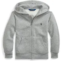 Ralph Lauren para menino. 322547626002 Camisola de lã com capuz cinzenta (2años= 94/100cm), Casual, Cinza, Algodão, moda infantil