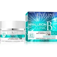 Eveline Cosmetics Hyaluron Clinic 40+ , Antirughe, Giorno e Notte, Crema, Per il viso, 50 ml