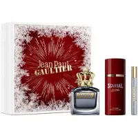 Jean Paul Gaultier Escândalo para homens Eau De Toilette Spray 100ml conjunto de 3 peças Natal 2023