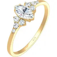 Elli Anel 'Kristall' ouro / transparente