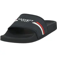 Hackett London para homem. HMS21287 Chinelos de dedo Logo Sport Marine (40), Plano, Nenhum, Casual, Beachwear, Marinho