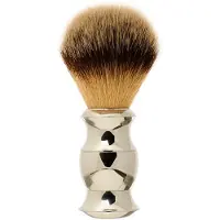 Depot Accessori No. 732 Pincel de barbear de alumínio para rosto, prata