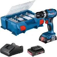 Bosch Professional Chave De Fenda Elétrica Gsb18v-45+2x2.0ah Gal18v-20+82acc+lc