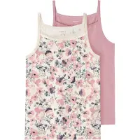 Name it Camisola interior 'Nostagia Flower' bege / opal / cáqui / rosa escurecido