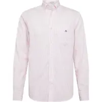 Gant para homem. 3000130 Camisa Regular Fit camisa de popelina às riscas cor-de-rosa (S), Casual, Algodão, Clássico, Manga comprida