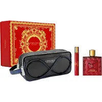 Versace Eros Flame SET EDP 100 ml + EDP miniatura 10 ml + bolsa cosmética